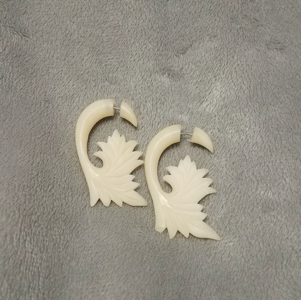 Faux bone earrings